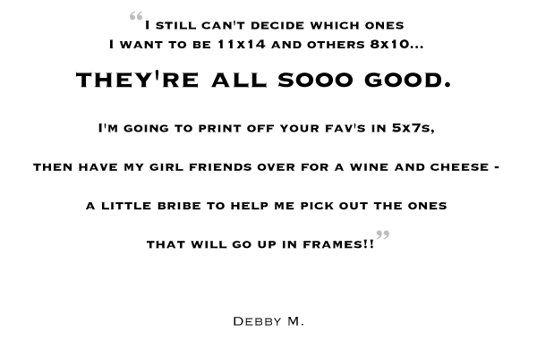 15th Street Photography: Testimonial by Debby M